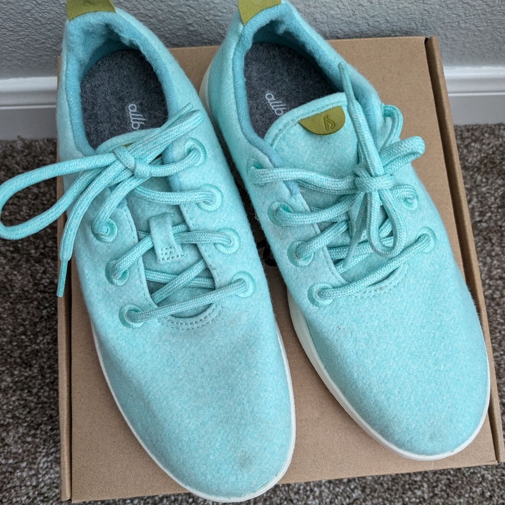 Allbirds wool runners W9 mint blizzard